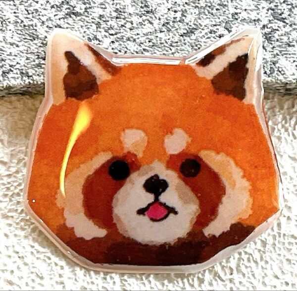 レッサーパンダ パンダ ブローチ チャーム アンブレラマーカー ヘアゴム ピンバッジ レジン