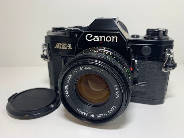 【動作確認済】 Canon AE-1 new FD 50mm f1.8 キャノン フィルムカメラ 一眼レフカメラ no.533