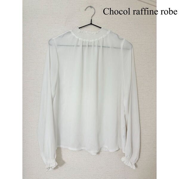 Chocol raffine robe シアーブラウス F 白 ホワイト