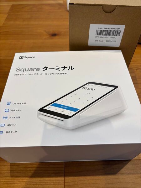 Square ターミナル 決済端末 ホワイト ロール紙20巻付