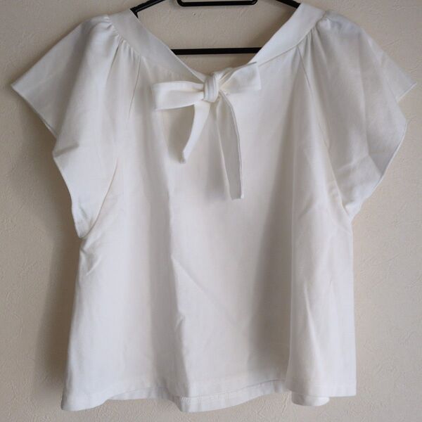 Couturebroochバックリボン半袖シャツカットソー