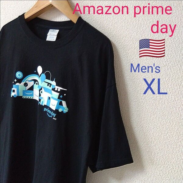 USA古着 Amazon プライムデーTシャツ 黒 メンズXL