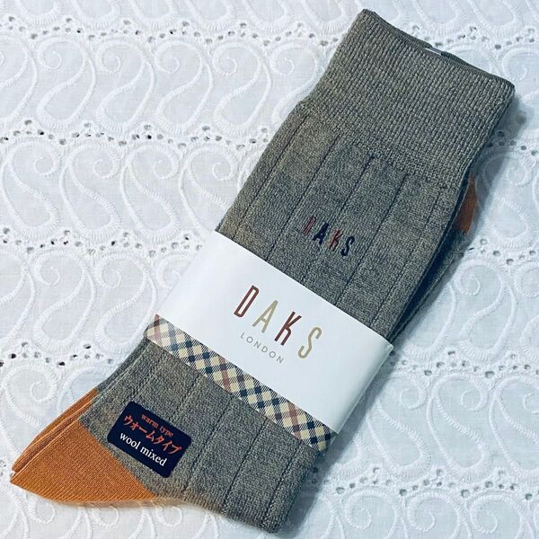 【未使用・シール付き】DAKS LONDON ダックスロンドン メンズソックス 男性靴下 24-26cm