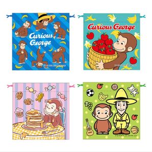 おさるのジョージ ジョージ コップ袋 巾着 弁当袋 4枚セット