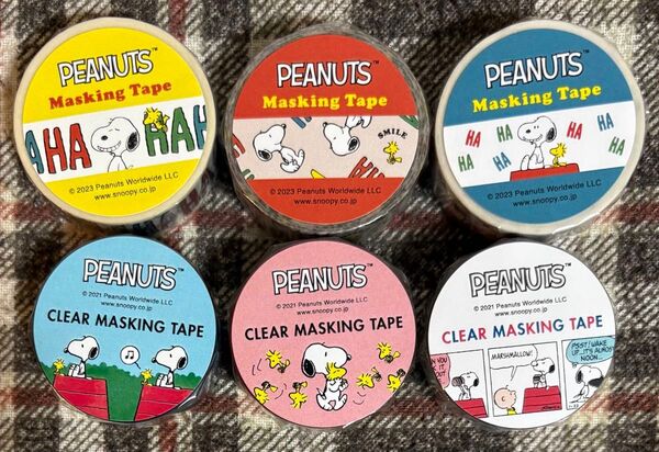 PEANUTS スヌーピー マスキングテープ 6個セット