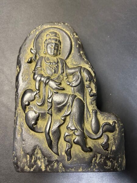 細工彫刻石菩 縁起物、金運、美術品、旧家蔵出し、お守り、古美術、お守り 仏像 仏教美術