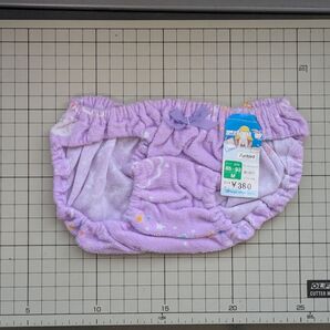 昭和の紫のタオル地プリントスキャンティ パンティーショーツ