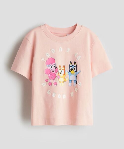 H&M★ブルーイ プリントデザイン コットンTシャツ 半袖