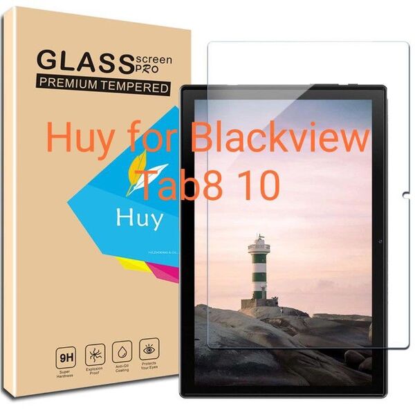 Huy for Blackview Tab8 10 強化ガラスフイルム 液晶 保護フィルム 貼り付け簡単 硬度9H
