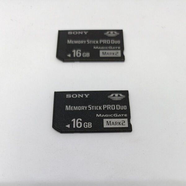 【中古】 MEMORY STICK PRO DUO メモリー スティック プロ デュオ 16GB 2枚 セット まとめ