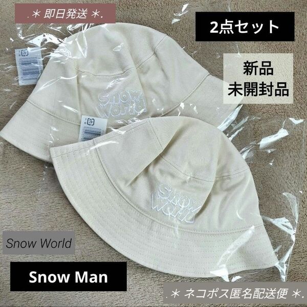 2点★Snow Man バケットハット 1st stadium LIVE バケハ Snow Word スノーマン 帽子 スタジアム
