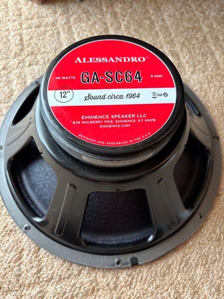 ALESSANDRO GA-SC64 12インチ 8Ω ギターアンプ スピーカー