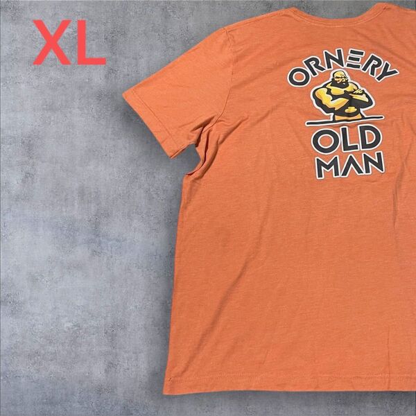 【US古着】オレンジ XL Tシャツ 半袖 レギュラー プリント メンズ レディース 大きいサイズ オーバーサイズ