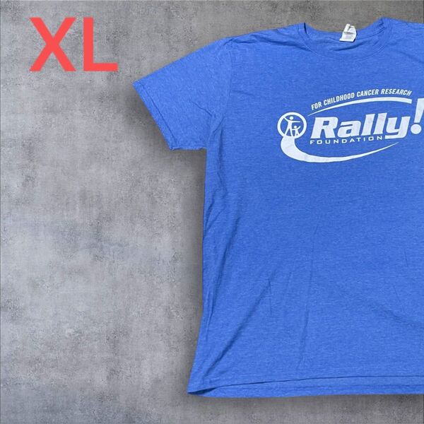 【US古着】ライトブルー XL Tシャツ 半袖 レギュラー プリント メンズ レディース 大きいサイズ オーバーサイズGILDAN