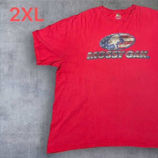 【US古着】レッド 2XL Tシャツ 半袖 レギュラー プリント メンズ レディース 大きいサイズ オーバーサイズ