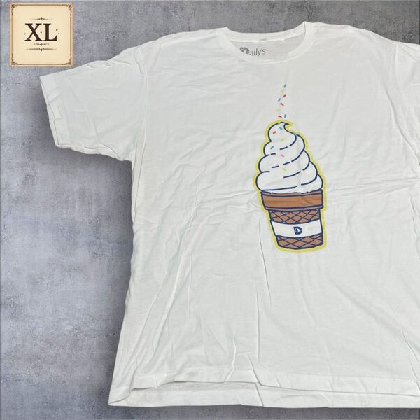 【US古着】ホワイト XL Tシャツ 半袖 レギュラー プリント メンズ レディース 大きいサイズ オーバーサイズ