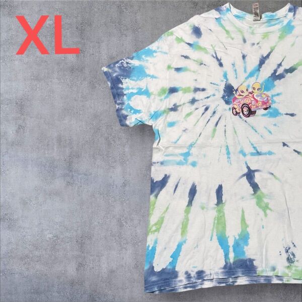 【US古着】タイダイ XL Tシャツ 半袖 レギュラー プリント メンズ レディース 大きいサイズ オーバーサイズGILDAN