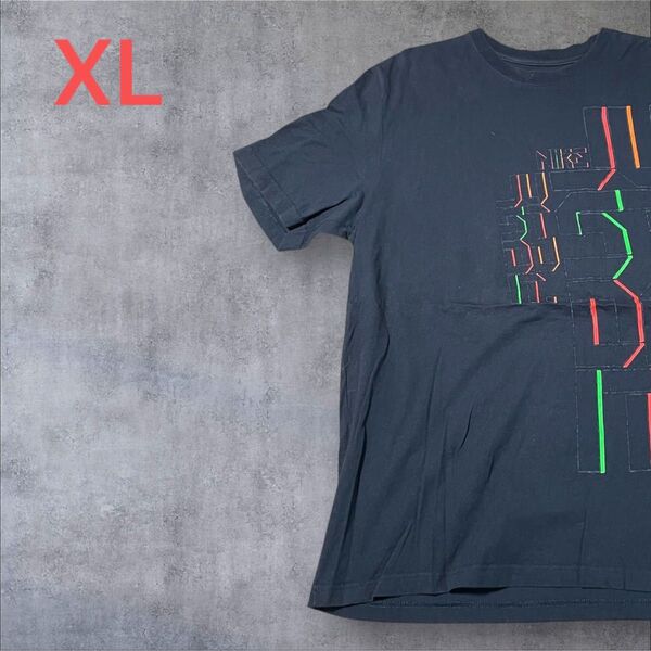 【US古着】ブラック XL Tシャツ 半袖 レギュラー プリント メンズ レディース 大きいサイズ オーバーサイズ ナイキ