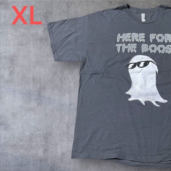 【US古着】ダークグレー XL Tシャツ 半袖 レギュラー プリント メンズ レディース 大きいサイズ オーバーサイズ