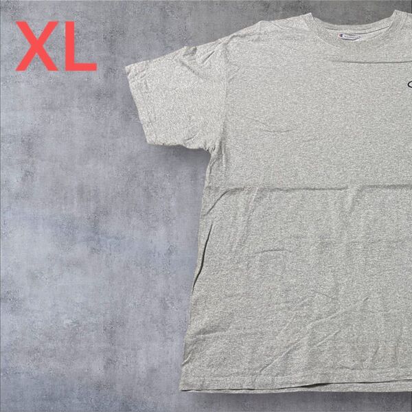 【US古着】グレー XL Tシャツ 半袖 レギュラー プリント メンズ レディース 大きいサイズ オーバーサイズ チャンピオン