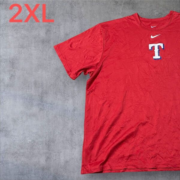 【US古着】レッド 2XL Tシャツ 半袖 レギュラー プリント メンズ レディース 大きいサイズ オーバーサイズ ナイキ