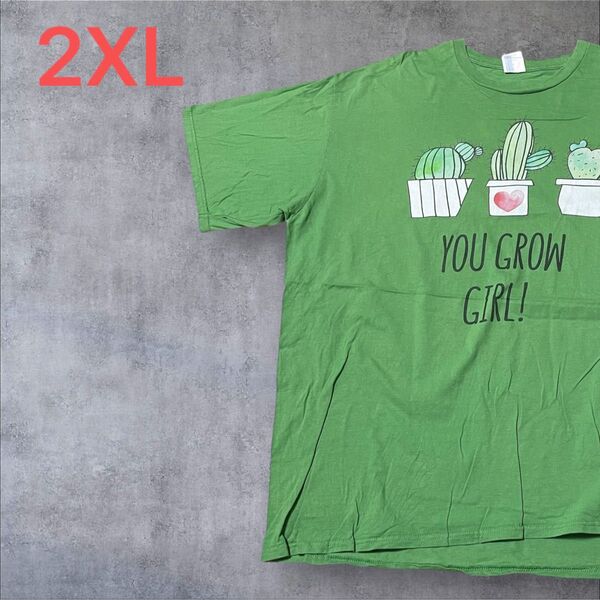 【US古着】グリー2XL Tシャツ 半袖 レギュラー プリント メンズ レディース 大きいサイズ オーバーサイズ