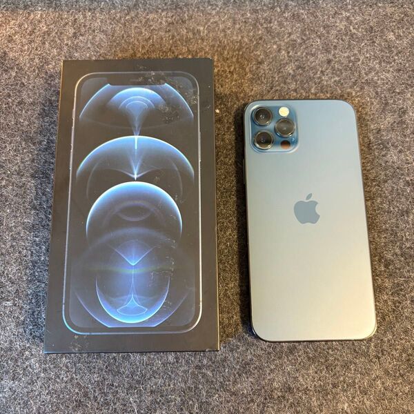 【ジャンク】iPhone 12 Pro 128GB パシフィックブルー|画面ロックあり/SIMフリー?/箱付き