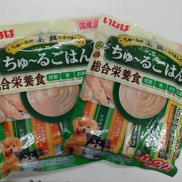 犬フード いなば ちゅーるごはん 総合栄養食 とりささみバラエティ 2袋