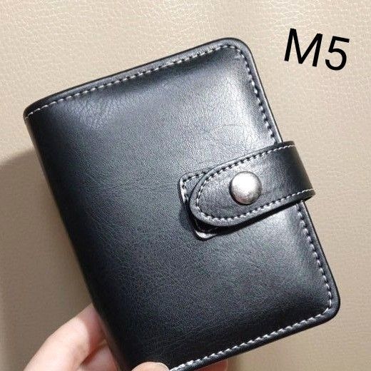 【6月末まで特価!】M5 マイクロ5 システム手帳 ブラック 黒 多収納 ウォレット リフィル付き