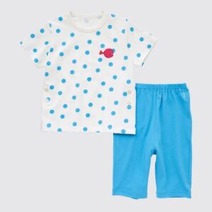 新品未使用、未開封☆ユニクロ ドライパジャマ 半袖 きんぎょがにげた 五味太郎 絵本コレクション 金魚 水玉