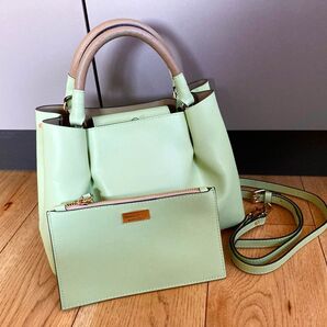 《GIANNI NOTARO》2WAYショルダーバッグ 本革 ハンドバッグ レディース 斜めがけ ブランド トートバッグ グリーン