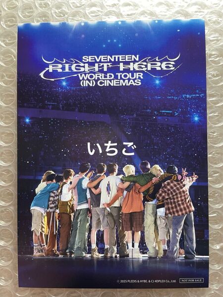 SEVENTEEN RIGHT HERE 映画 入場特典 第4弾 トレカ オリジナルビジュアルカード