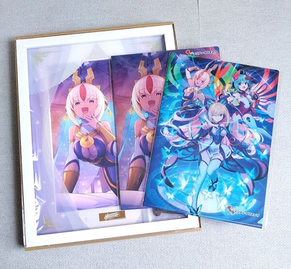 GUNVOLT RECORDS 電子軌録律 キャラファイングラフオーバーレイ+クリアファイル2種 ガンヴォルト レコーズ 特典