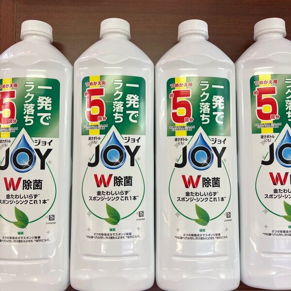 P&G ジョイ W除菌 食器用洗剤 緑茶 詰め替え 670mL × 4個