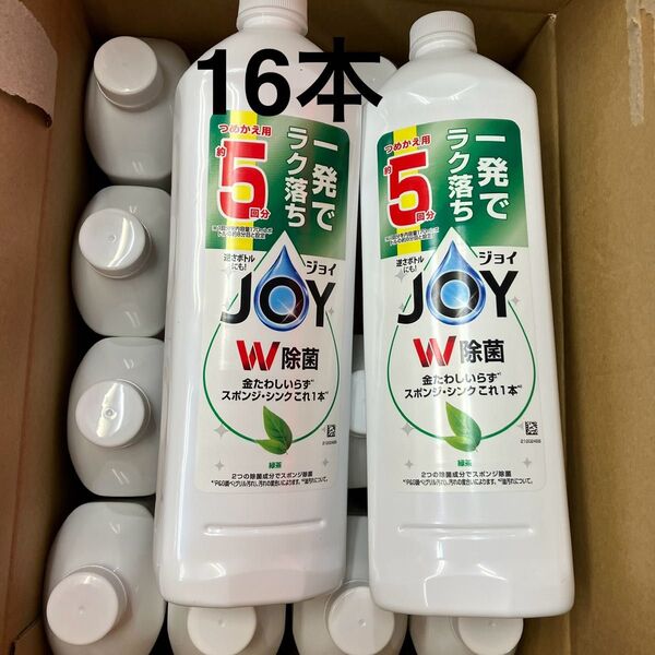 P&G ジョイ W除菌 食器用洗剤 緑茶 詰め替え 670mL × 16本