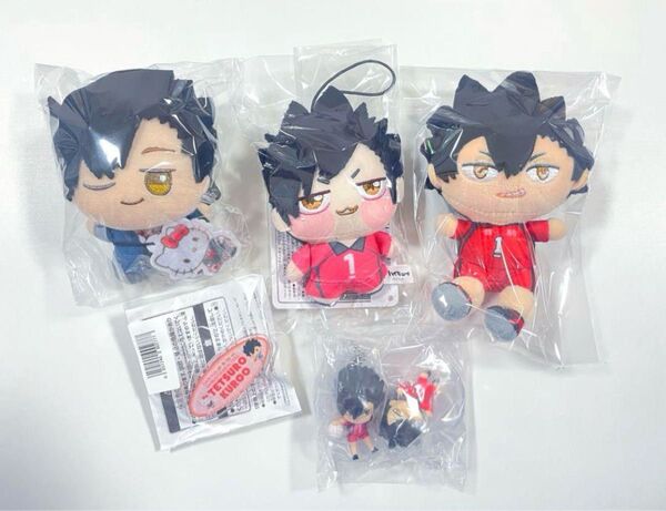 ハイキュー 黒尾鉄朗 ぬいぐるみ フリューくじ ガチャガチャ アクリルバッチ サンリオコラボ