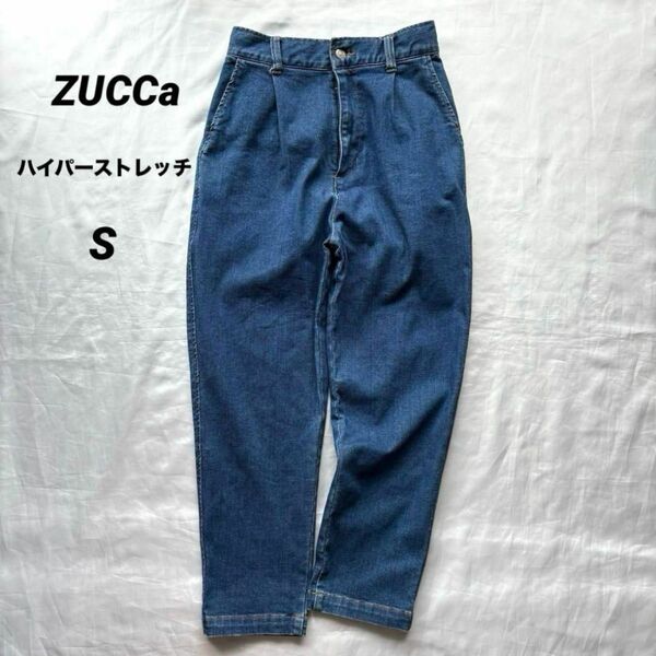 ZUCCa ズッカ★ハイパーストレッチ デニムパンツ テーパードパンツ ワーク系 ジーンズ デニム バックゴムギャザー インディゴ
