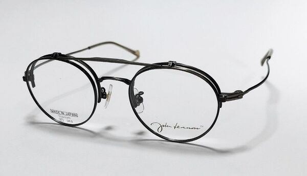 John Lennon ジョンレノン JL-1077 アンティークシルバー ボストン 跳ね上げ 丸メガネ 日本製 チタン