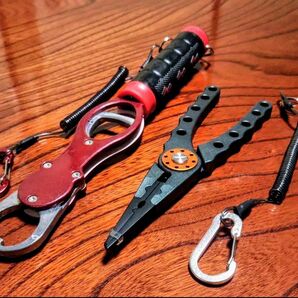【計量機能付き】フィッシュグリップ プライヤーセット 超軽量 アルミ製 魚掴み器 フィッシュキャッチャー