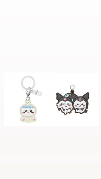 ちいかわ サンリオ ラバーマスコット めじるしアクセサリー ハチワレ モモンガ