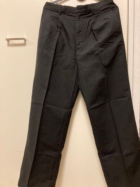 ユニクロ リネンブレンドタックワイドパンツ(丈長め72~74cm)