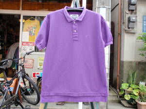 数回使用のみ！デサント社　アディダス　ACTIVE（アクティブ）　トレフォイルマーク仕様の紫色なポロシャツ　サイズL