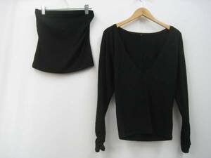 FRAGILE Fragile V neck cut and sewn sleeve gya The - tube top black 38