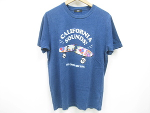 RCWB ロデオクラウンズ ワイドボウル CALIFORNIA SOUNDS! 半袖 Tシャツ ブルー Mサイズ 