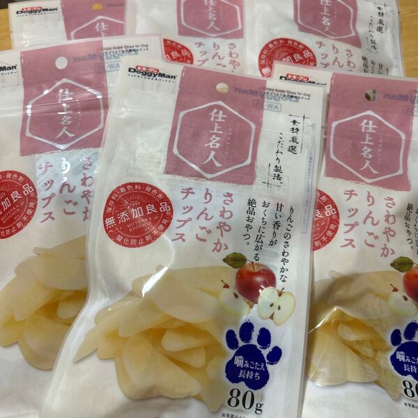 ドギーマン 犬おやつ ドギーマン さわやかりんごチップス 80g 6袋セット