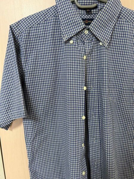 TOMMY HILFIGER】チェック柄 半袖シャツ メンズ Lサイズ相当