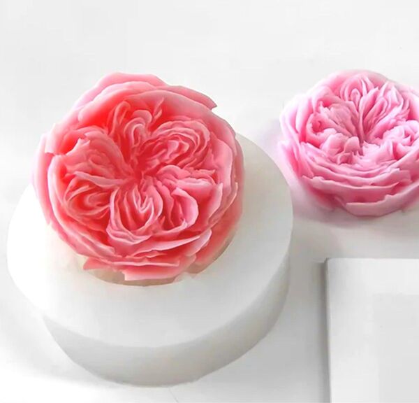 ③ オールドローズ シリコンモールド シリコン型 花 薔薇 バラ ばら キャンドル キャンドルモールド 石膏 道具 型 立体 素材