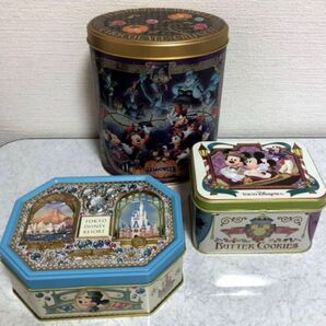 Tokyo Disney Resort デザイン缶 3個セット 空き缶 小物入れ 東京ディズニーランド ミッキー 缶ケース