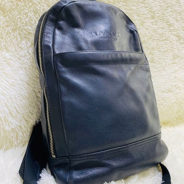 コーチ COACH リュック ネイビー バックパック F54135 レザー 本革 大容量