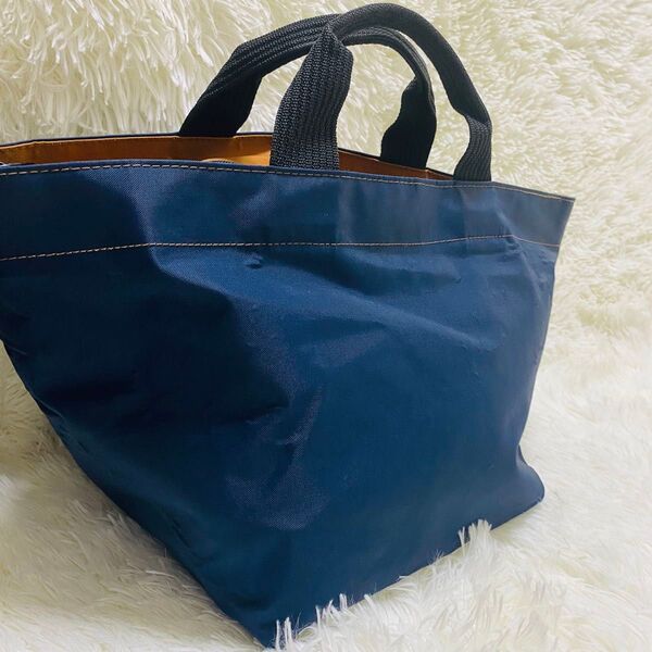 Herve Chapelier エルベシャプリエ ネイビー トートバッグ 舟型